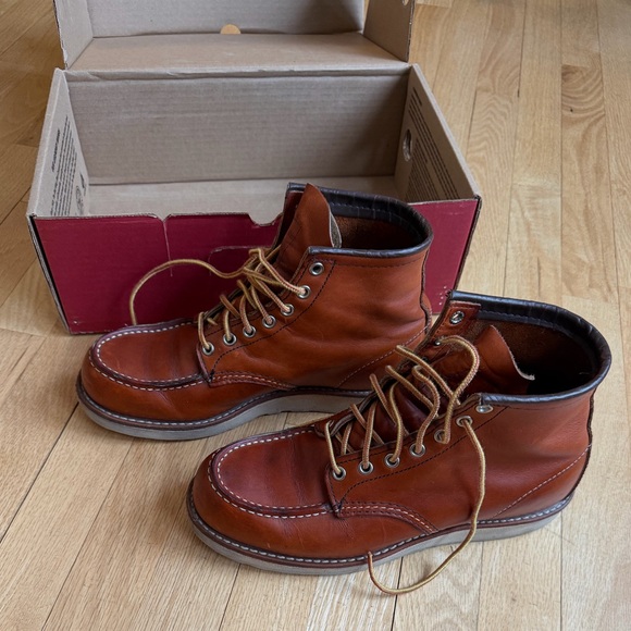 Red Wing Men's Oro Legacy Leather Classic Moc Toe Boots - Picture 3 of 8